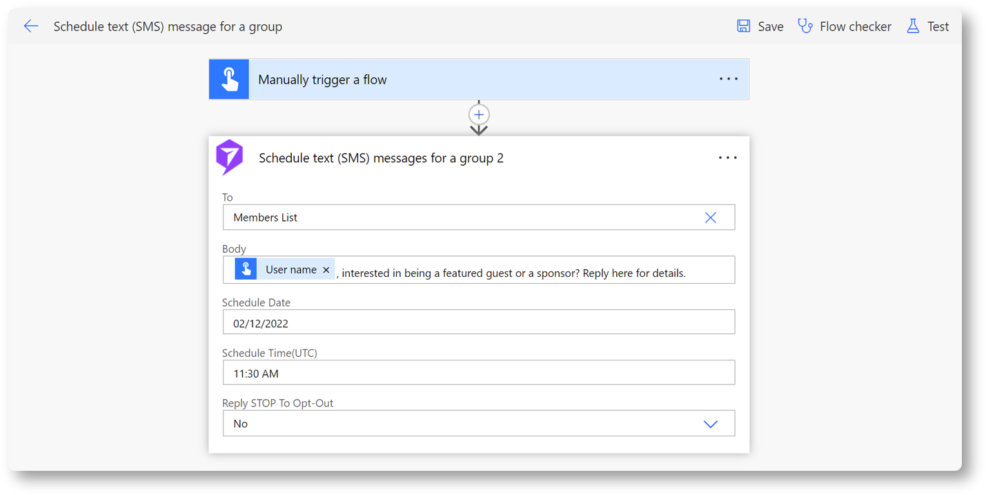 Message for a Group