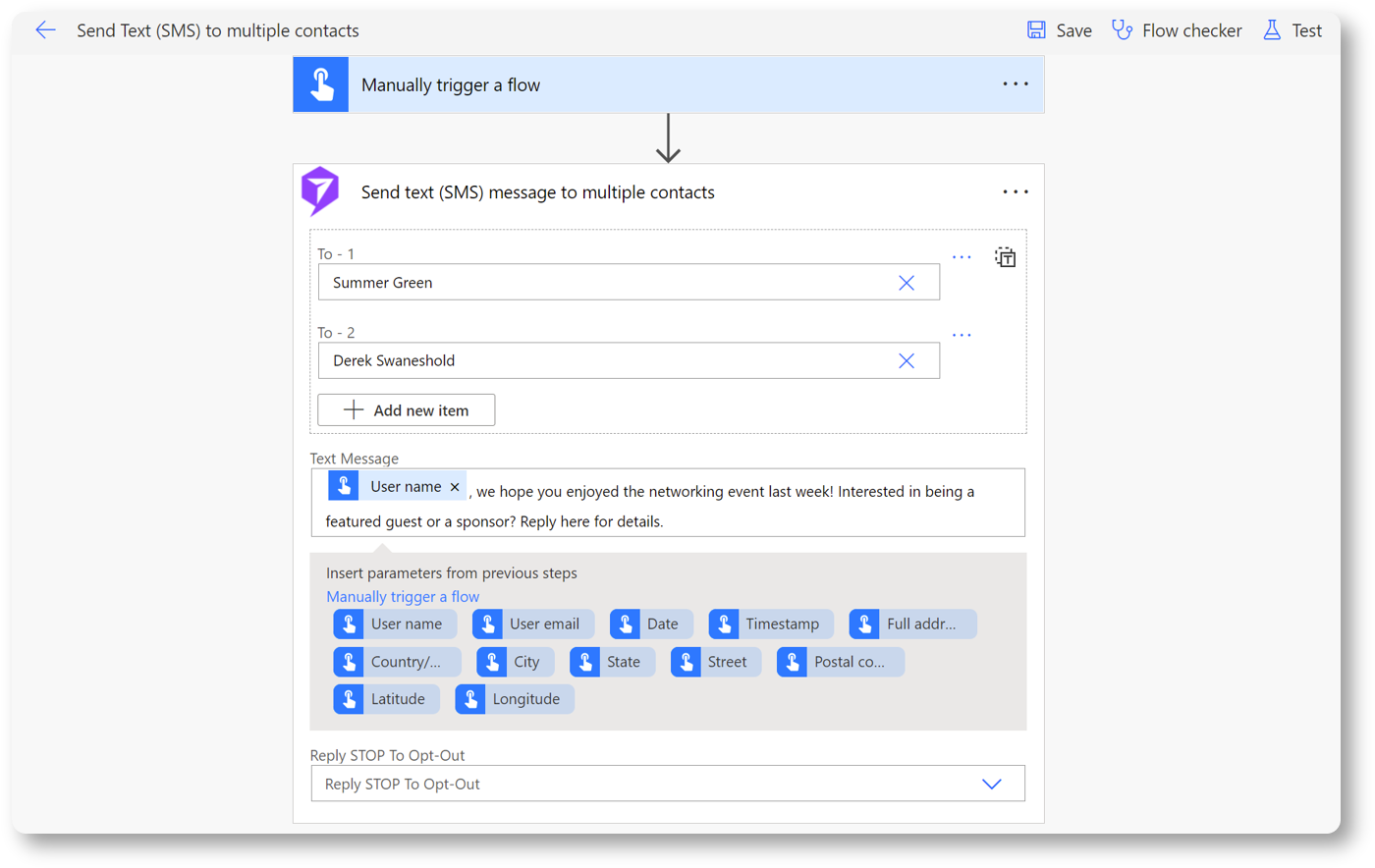 Message to Multiple Contacts